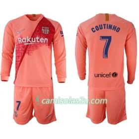 Camisolas de Futebol FC Barcelona Coutinho 7 Criança Equipamento 3ª 2018/19 Manga Comprida